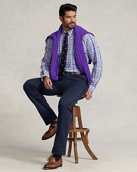 Plaid Stretch Poplin Shirt