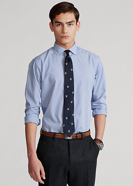 Striped Easy Care Stretch Poplin Shirt - All Fits