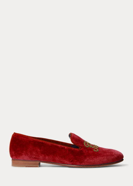 Alonzo Embroidered Velvet Slipper