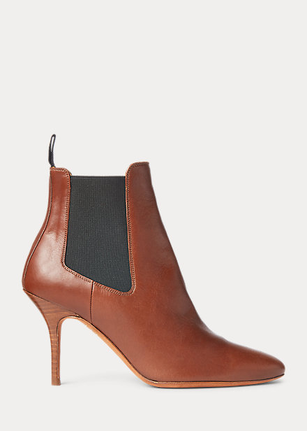 Vachetta Calfskin Kitten-Heel Boot