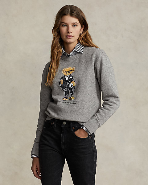 Polo Bear Fleece Crewneck Sweatshirt
