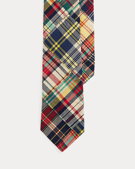 Patchwork Plaid Cotton Tie