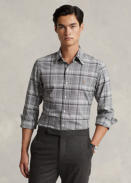 Classic Fit Plaid Oxford Shirt