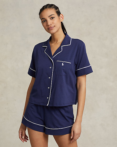 Short-Sleeve Jersey Pajama Set