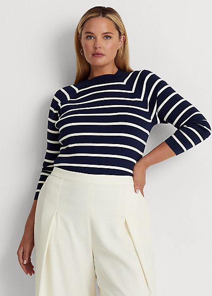 Striped Mockneck Sweater