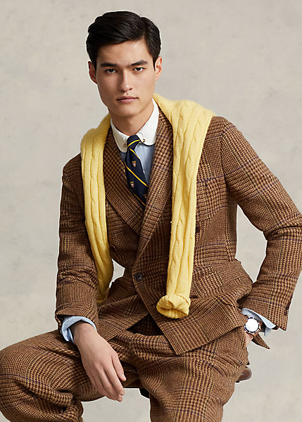 Glen Plaid Wool Suit Jacket