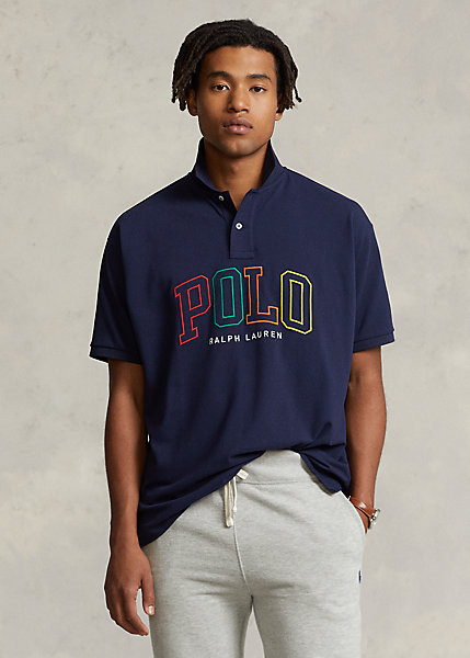 Big Fit Logo Mesh Polo Shirt