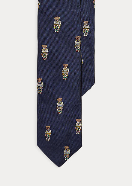 Polo Bear Silk Repp Tie