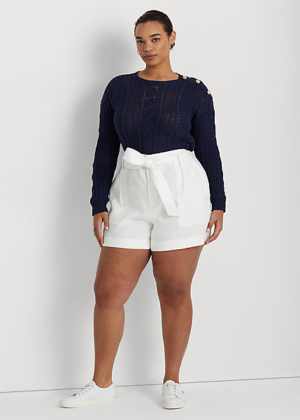 Belted Linen Short