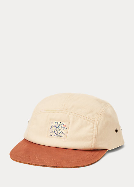 Leather-Bill Herringbone Cap