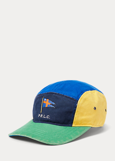 Color-Blocked Canvas Five-Panel Cap