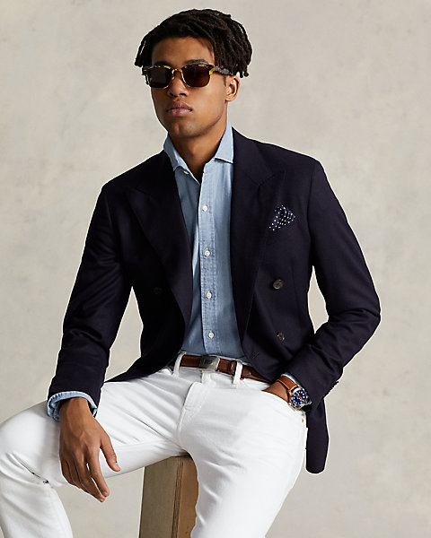 Slim Fit Indigo Chambray Shirt