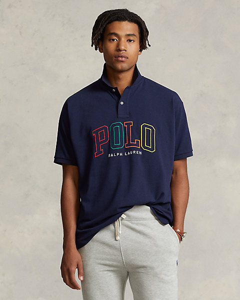 Big Fit Logo Mesh Polo Shirt