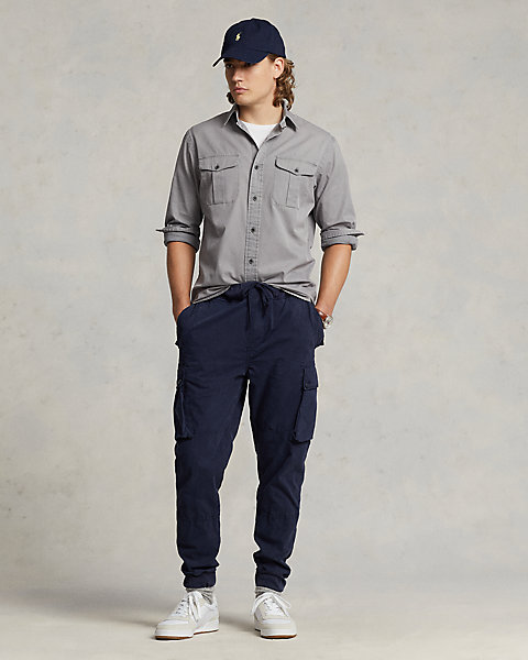 Classic Tapered Fit Poplin Cargo Pant