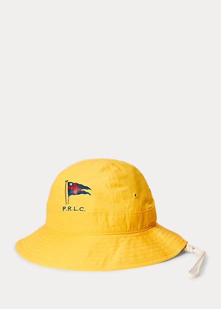 Nautical-Flag Cotton-Blend Bucket Hat