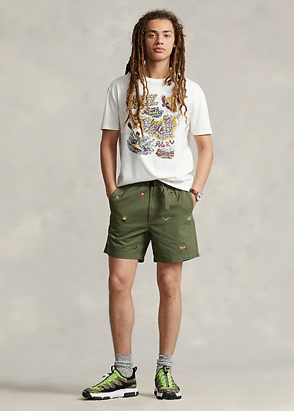 6-Inch Embroidered Twill Hiking Short