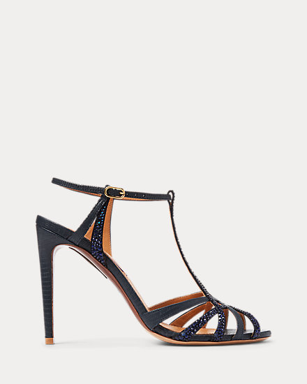 Wells Embellished Suede & Leather Sandal