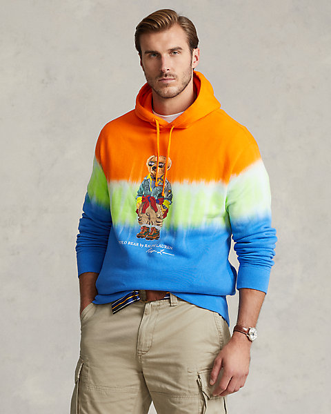 Polo Bear Tie-Dye Fleece Hoodie