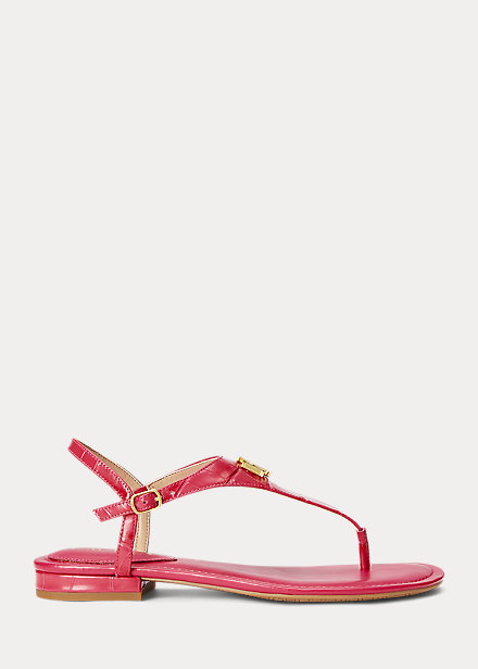 Ellington Embossed Leather Sandal