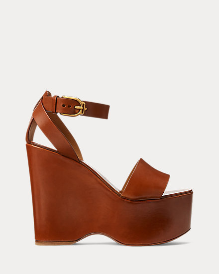 Zadie Burnished Calfskin Sandal
