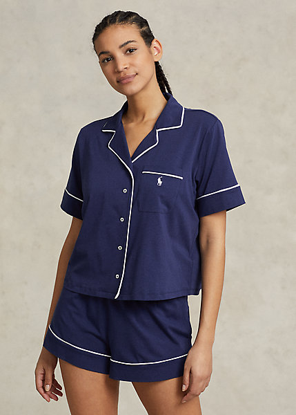 Short-Sleeve Jersey Pajama Set