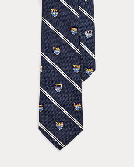 Striped Silk Repp Club Tie