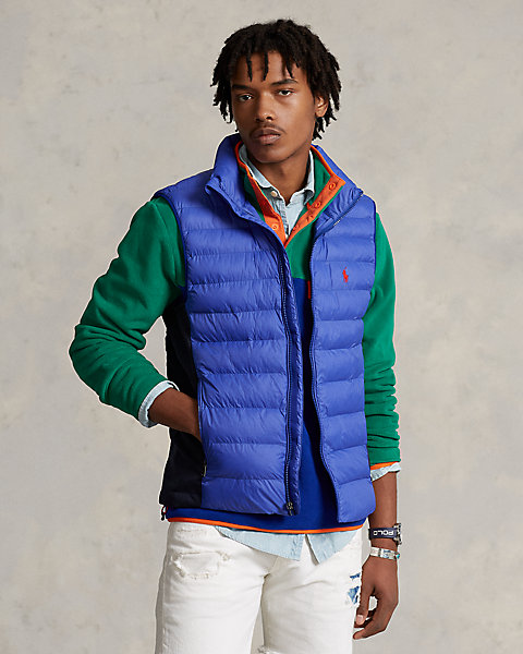 Water-Repellent Packable Hybrid Vest