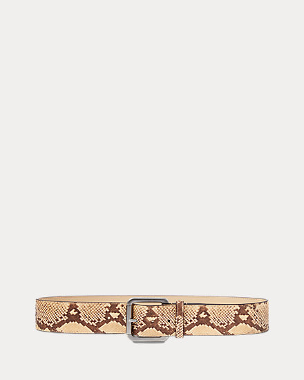 Faux-Snakeskin Wide Belt