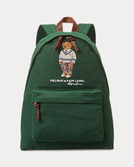 Polo Bear Canvas Backpack