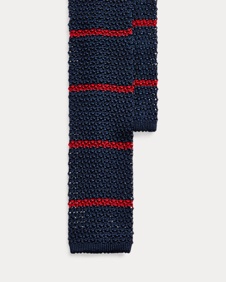Striped Knit Silk Tie