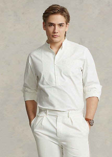 Classic Fit Cotton-Linen Popover Shirt