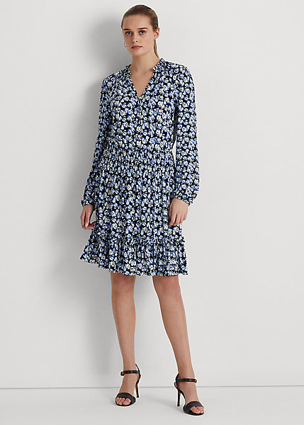 Floral Stretch Jersey Dress