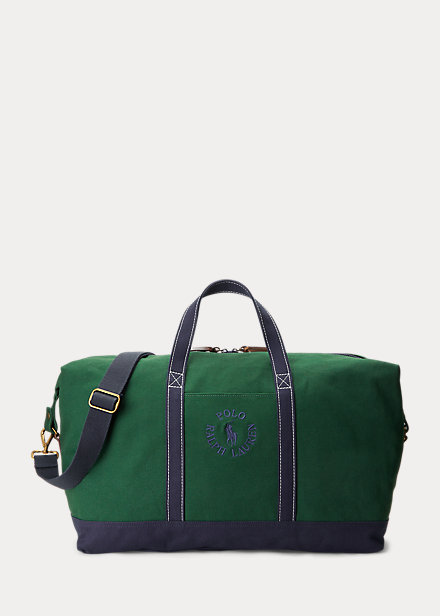 Logo-Embroidered Canvas Duffel