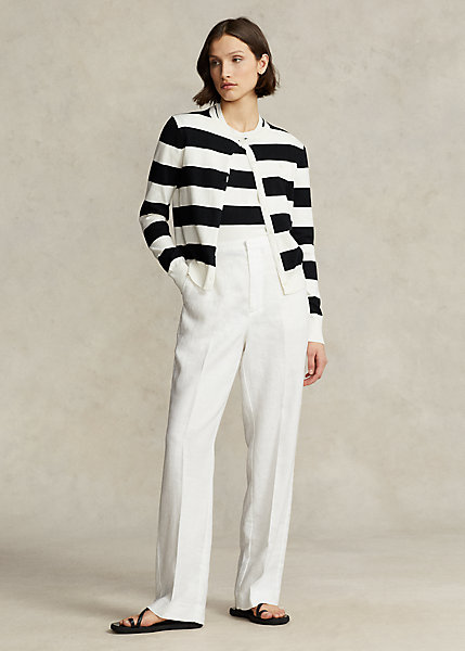 Flat Front Linen Pant