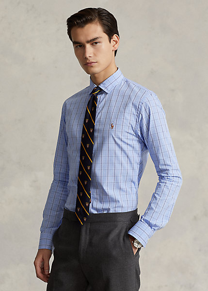 Slim Fit Plaid Performance Shirt
