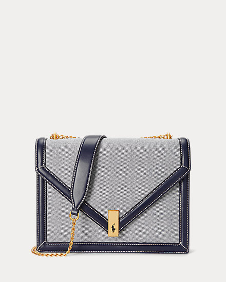 Polo ID Canvas Envelope Chain Bag
