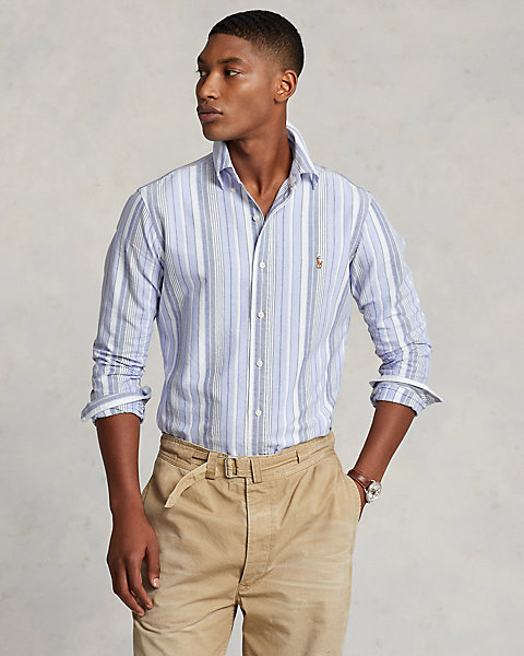 Classic Fit Striped Oxford Shirt