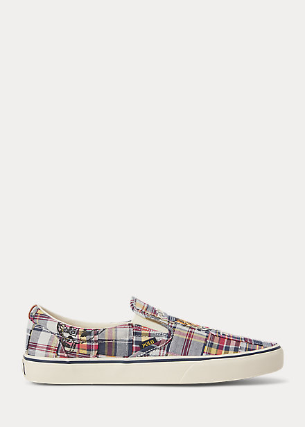 Keaton Patchwork Madras Slip-On Sneaker