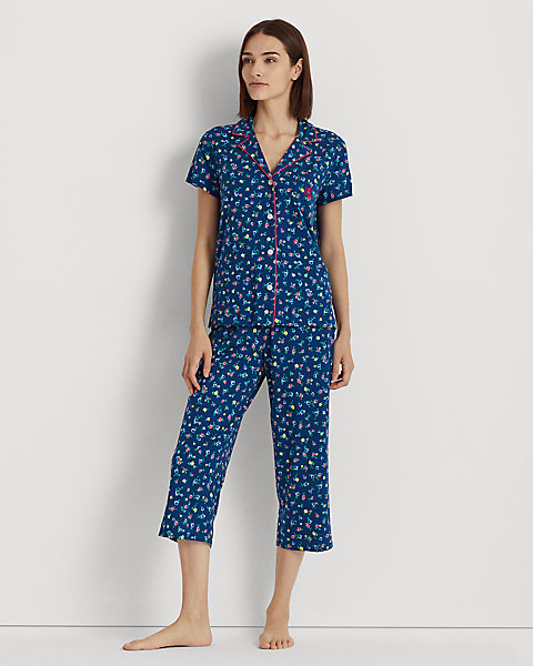 Floral Jersey Capri Sleep Set