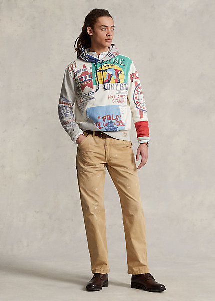 Relaxed Fit Paint-Splatter Canvas Pant