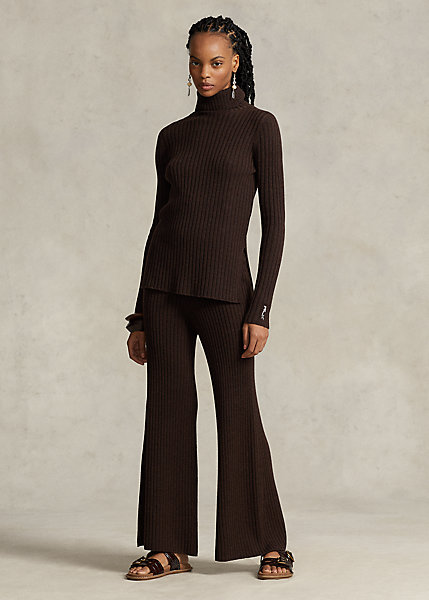 Merino Wool Wide-Leg Sweater Pant
