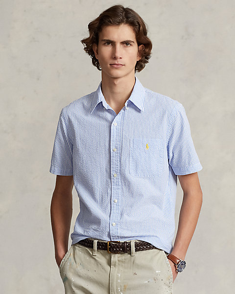 RL Prepster Classic Fit Seersucker Shirt