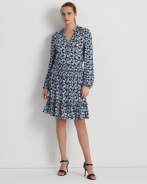 Floral Stretch Jersey Dress