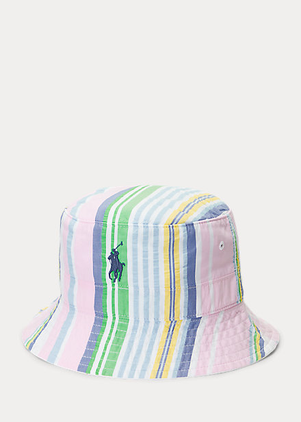 Striped Seersucker Bucket Hat