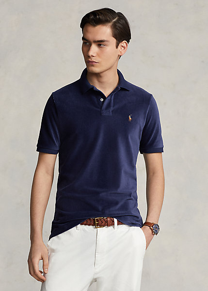 Classic Fit Knit Corduroy Polo Shirt