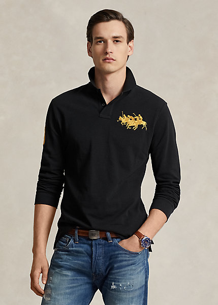 Custom Slim Fit Triple-Pony Polo Shirt