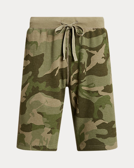 Camo Waffle-Knit Sleep Short