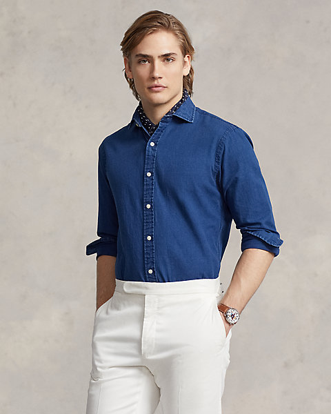 Slim Fit Indigo Twill Shirt