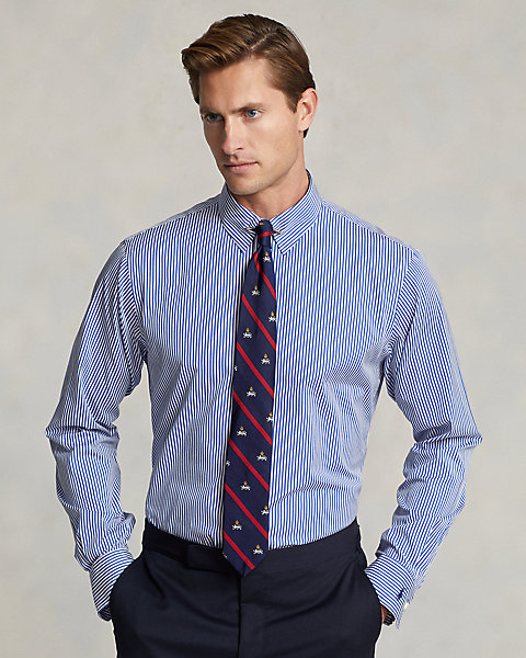 Custom Fit Striped Poplin Shirt