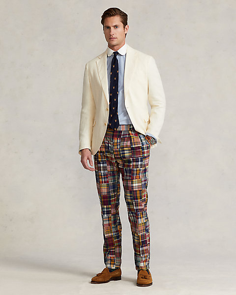 Patchwork Plaid Suit Trouser